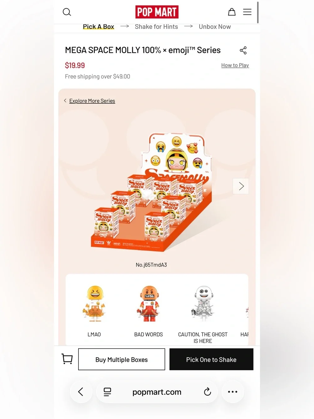 POP MART MEGA SPACE MOLLY 100% × emoji™ Series